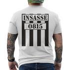 Kast Gefängnis Insasse Sträfling Insasse Fancy Dress T-Shirt mit Rückendruck