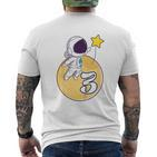 Kinder Astronaut Weltraum 3 Jahre Mond Planeten 3 Geburtstag T-Shirt mit Rückendruck