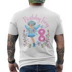 Kinder Fee Geburtstag Party 8 Jahre Alt Fee Geburtstag Party Thema T-Shirt mit Rückendruck