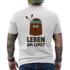 Leben Am Limit Schaumkiss Schokokiss Indian Gray S T-Shirt mit Rückendruck