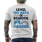 Level 100 Days Of School Unlocked Gamerideospiele Jungen T-Shirt mit Rückendruck