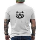 Lustiger Papa Bär Spruch Dont Mess With Papa Bear Father's Day Raglan T-Shirt mit Rückendruck