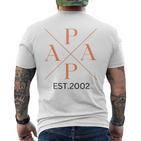 Lustiger Papa Est 2002 Papa Seit 2002 Papa 2002Ater T-Shirt mit Rückendruck