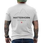 Matterhorn Switzerland Mountaineering Hiking Climbing T-Shirt mit Rückendruck