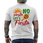 No Siesta Let's Celebrate Mexican Maracas Sombrero T-Shirt mit Rückendruck