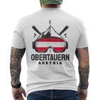 Obertauern Ski Area Austria Retro Ski T-Shirt mit Rückendruck