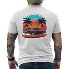 Retro Oldtimer Oldtimer Geschenk Für Mann Papa Raglan T-Shirt mit Rückendruck