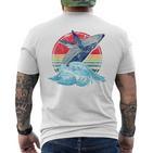 Retro Whale T-Shirt mit Rückendruck