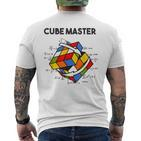 Rubik's Cube Magic Cube Retro Rubi Vintage Nerd White T-Shirt mit Rückendruck