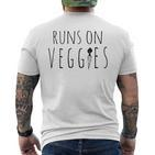 Runs Oneggies –Eganesegetarisches T-Shirt mit Rückendruck