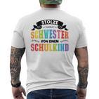 Schwester Von Einer Schulkind Schwester Schulkind S T-Shirt mit Rückendruck