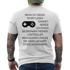 In Society Gezwung Gamer  T-Shirt mit Rückendruck