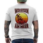 Surfer Beach Seaintage Surf Fernweh T-Shirt mit Rückendruck