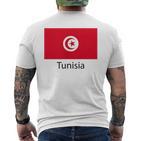 Tunesien Flagge Deko Araber Afrika Damen Herren Tunisiyya T-Shirt mit Rückendruck