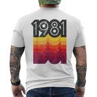 Vintage 80S Style 1981 T-Shirt mit Rückendruck