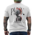 Vintage Backprint Biker Rocker Skull Punk Horror Skull T-Shirt mit Rückendruck