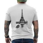 Vintage Paris Eiffel Tower T-Shirt mit Rückendruck