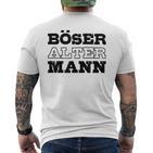 Weißes Kurzärmliges Herren-T-Kurzärmliges Herren-T-Shirt für Herren, Böser Alter Mann Aufdruck, Lustiges Design