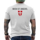 Wien Ist Anders Insider Viennese Slogan Schmäh T-Shirt mit Rückendruck