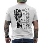 Yorkshire Terrier Hund Herrchen Frauchen Hunde T-Shirt mit Rückendruck