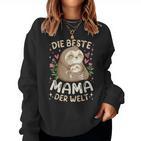 Beste Mama Der Welt Faultiere Mutter Mit Kind Muttertag Sweatshirt Frauen