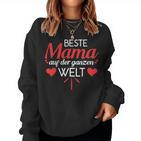 Beste Mama Der Welt Saying For Mamas & Töchter Mother's Day Sweatshirt Frauen