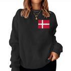 Denmark Flag Danmark Danish Flags Women's Sweatshirt Frauen