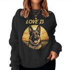 Deutscher Schäferhund Schönes Haustier Mama Papa My The Best Friend Sweatshirt Frauen