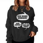 Ich Habe Hunger Pregnant Mum Twins Pregnancy Sweatshirt Frauen