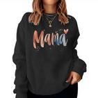 Mama Herz Grafik Mama Mama Leben Muttertag 2024 Damen Sweatshirt Frauen