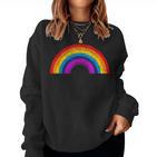 Retro Lgbtq Rainbow Women's Sweatshirt Frauen