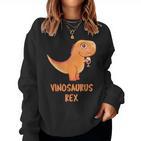 Vinosaurus Rex inosaur Wine Dino -Inosaursine Sweatshirt Frauen