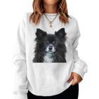 Chihuahua Hund Mama Papa Liebe Haustier Welpe Raglan Sweatshirt Frauen