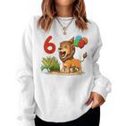 Kinder 6 Geburtstag Löwe Sechs Jahre Geschenk Für Jungen Und Mädchen Sweatshirt Frauen