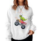 Kinder Geburtstag 6 Jahre Dinosaurier Monster Truck Jungen Mädchen Sweatshirt Frauen