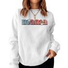 Retro Mama Floral Mom Life Grooviger Muttertag 2024 Frauen Sweatshirt Frauen