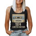 1974Intage Birthday Cassetteintage Dad Mum Tank Top Frauen