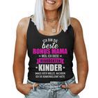 Beste Bonus Mamaonerrückten Kinder Slogan Tank Top Frauen