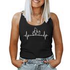 Bester Papa Der Welt Heartbeat Father Son And Daughter Tank Top Frauen