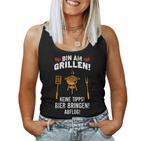 Bin Am Grillen Keine Tipps Beer Bringen Abflug Grill Tank Top Frauen