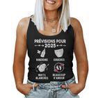 Damen Annonce Grossesse Idée Cadeau Bientôt Futur Papa Maman 2025 Mit-Ausschnitt Tank Top Frauen