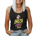 Damen Ibiza Girls Tour Einhorn Mädels Party Urlaub Lustig Tank Top Frauen