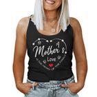 Damen Love Mama Ist Das Herz Der Familie Muttertag Mit-Ausschnitt Tank Top Frauen