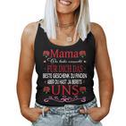 Damen Muttertagsgeschenk Mama Muttertag Spruch Beste Mutti & Mami Mit-Ausschnitt Tank Top Frauen