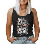 From Fur Mama To Baby Mama Est 2024 Katzenbesitzer Mama Schwanger Tank Top Frauen