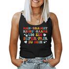 Man Braucht Keine Haare Um Ein Super Papa Zu Sein Groovy Tank Top Frauen