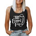 Nummer 52'S Größte Fan Fußball Spieler Mama Papa Familie Tank Top Frauen