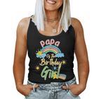 Papa Of The Birthday Girl Regenbogen Passende Familie Tank Top Frauen