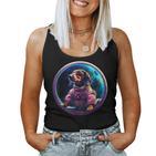 Space Dachshund Dog Mum Dad Dachshund Tank Top Frauen