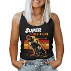 Super Mamasaurus Trex Dino Lustig Mama Muttertag Retro Tank Top Frauen